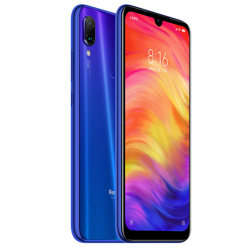 小米miredminote7幻彩渐变ai双摄4gb128gb梦幻蓝全网通双卡双待