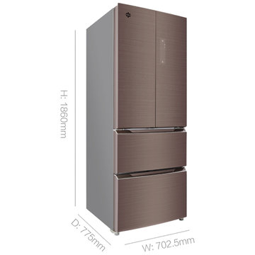 晶弘(KINGHOME) BCD-470WPQG 470升 多门 冰箱 节能保鲜 极光咖