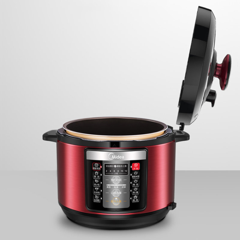 美的(midea)智能电压力锅微电脑版智能预约5升双胆高压锅高压电饭锅my