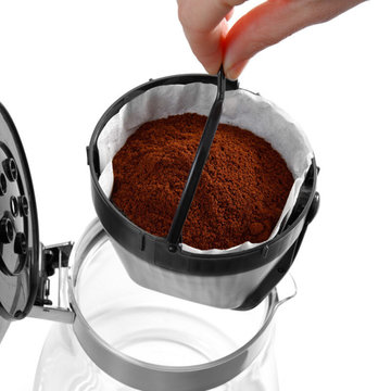 德龙（Delonghi）咖啡机 全自动滴滤手冲二合一咖啡机 可保温大容量玻璃手冲壶 ICM17210