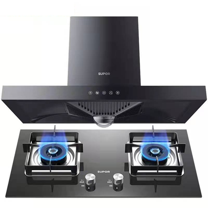 苏泊尔supor烟灶套装nt11p10dt12q5同品欧式顶吸式大风量吸油烟机燃气