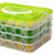 御良材 提手饺子盒(四层) 冰箱保鲜收纳盒 长方形冷冻水饺盒 混沌速冻食物 带盖托盘YPP-JZH-TSL04第5张高清大图