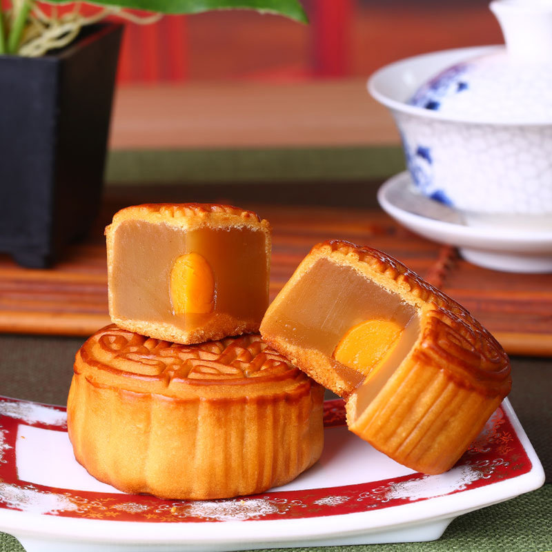 仿膳金龙望月礼盒月饼八块装640g