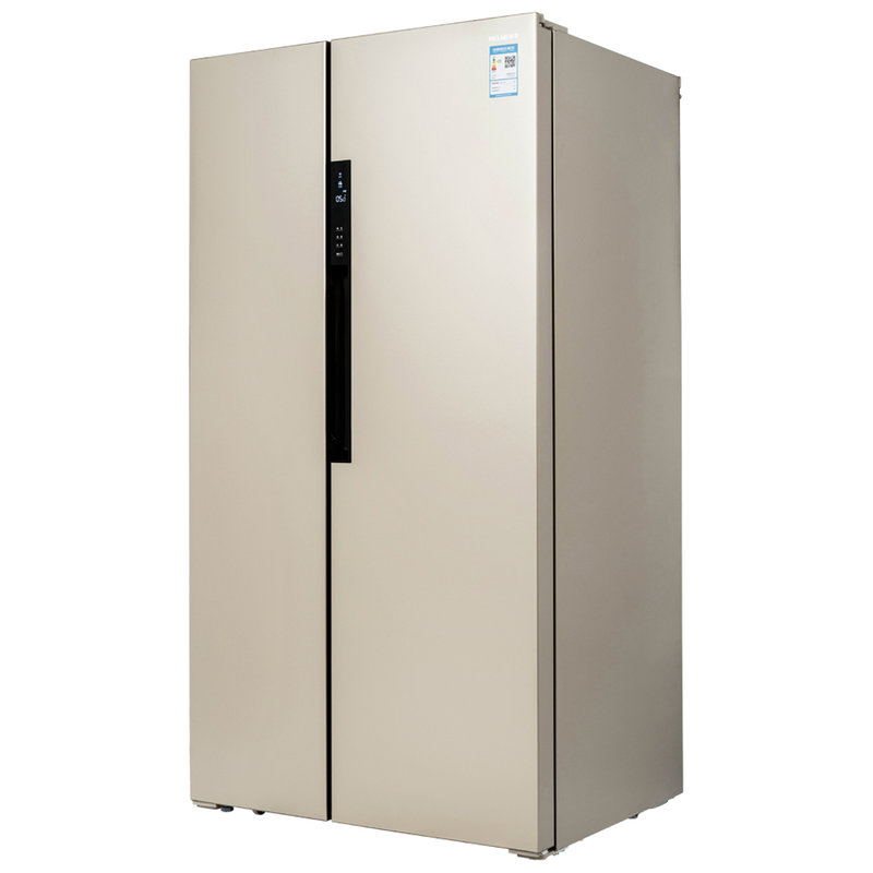 美菱meilingbcd640wpucx640l风冷无霜01度变频对开门冰箱赤金