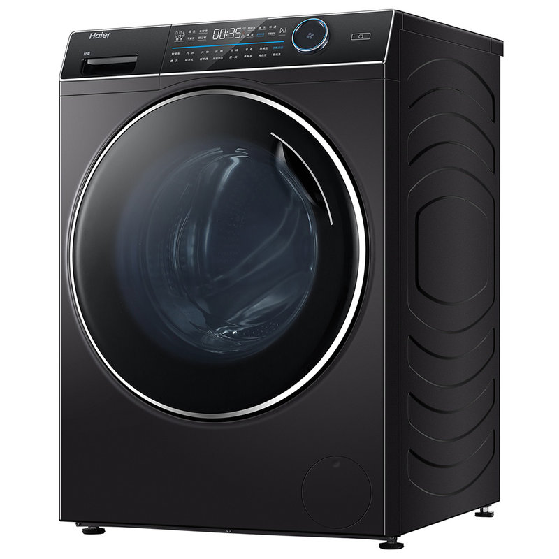 海尔haier9公斤滚筒洗衣机直驱洗护紫外除菌xqg90b14176lu1玉墨银