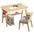 一米色彩 书桌 实木电脑桌学生写字台笔记本台式电脑桌现代简约桌子 书房家具 1.4米单书桌+椅子（胡桃色）第5张高清大图