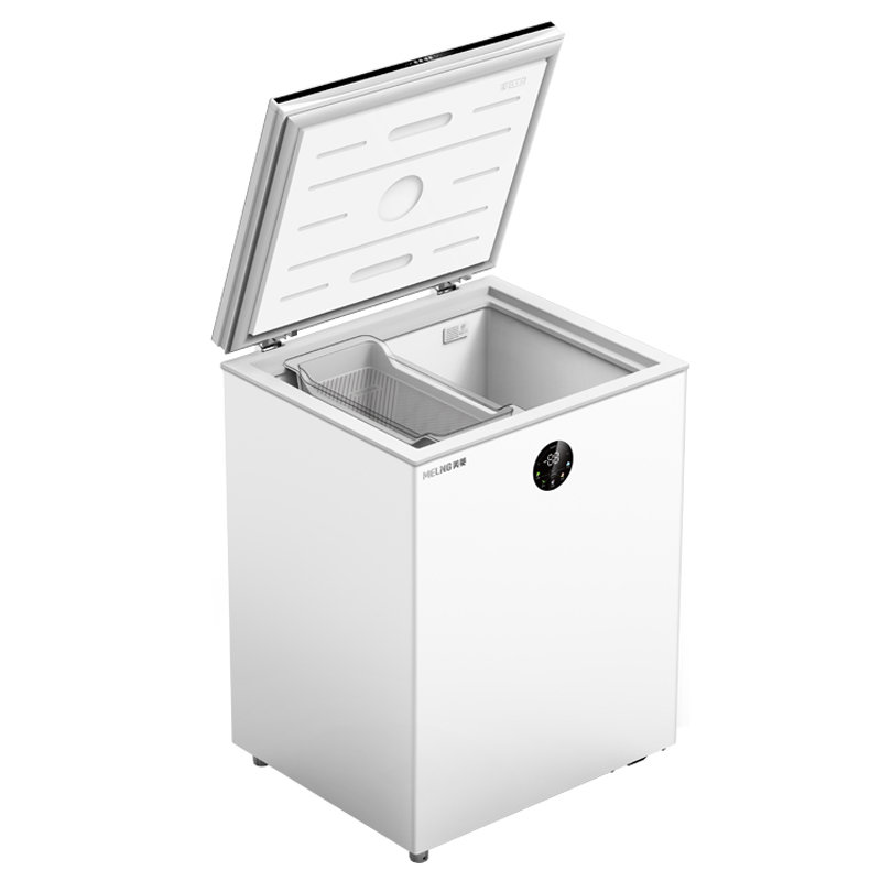 美菱meiling145升玻璃面板单温冷柜bcbd145dteb白色