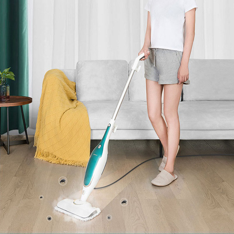 莱克(lexy)吉米蒸汽拖把高温洗拖地机便携式蒸汽清洁机杀菌ms1001 浅