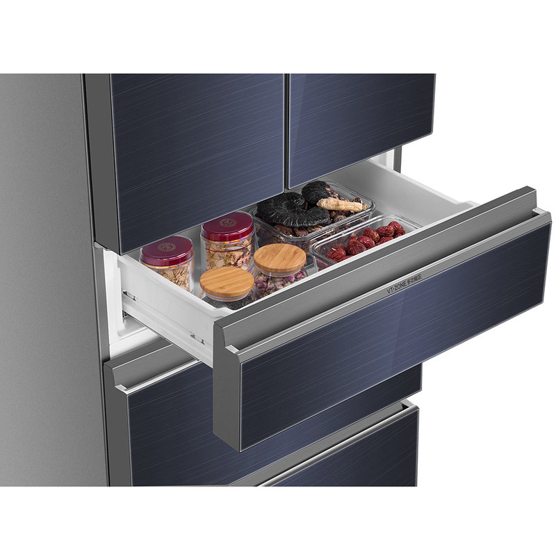 海尔(haier)bcd-421wfcq 421立升 法式5门 冰箱 母婴阻氧干湿分储 晶