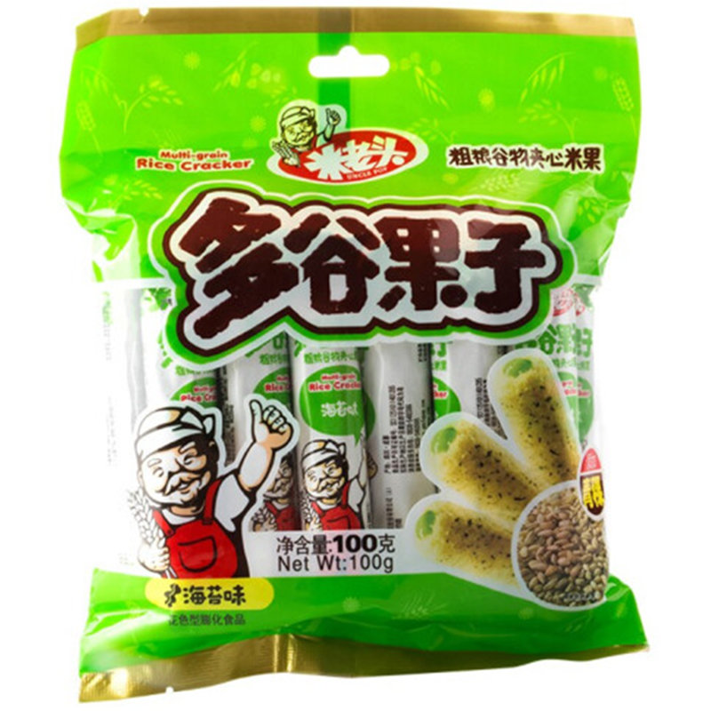 米老头多谷果子100g3能量棒夹心米果糙米卷办公室司休闲零食多谷果子