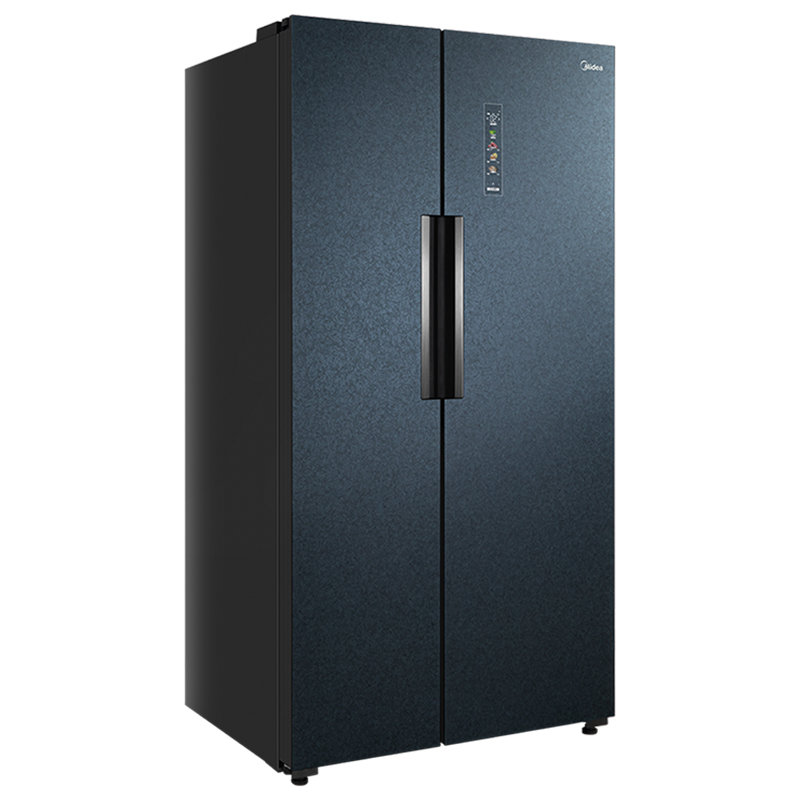 美的冰箱bcd603wkgpzm深空蓝星墨微晶一周鲜智能净化wifi控制精准控温