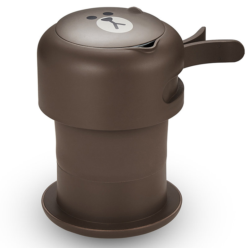 九阳joyoungiine布朗熊开水煲轻巧折叠棕色k06z2