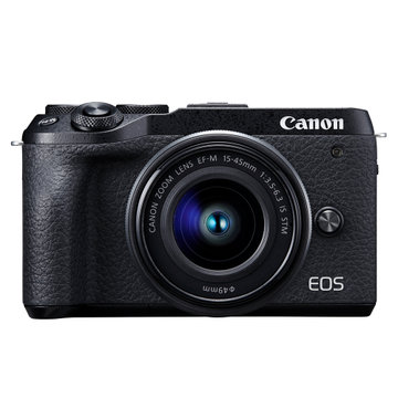 佳能（Canon）EOS M6 Mark II（15-45镜头）黑色微单套机（3250万像素 触控翻转LCD）Vlog视频拍摄